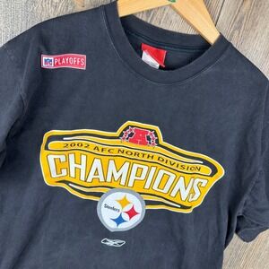 NFL Pittsburgh Steelers Vintage Reebok 2002 AFC North Division Champions Shirt M